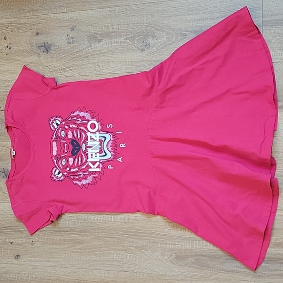 Kenzo Other - GUC KENZO Pink girls T-Shirt dress with frill - 14 yrs